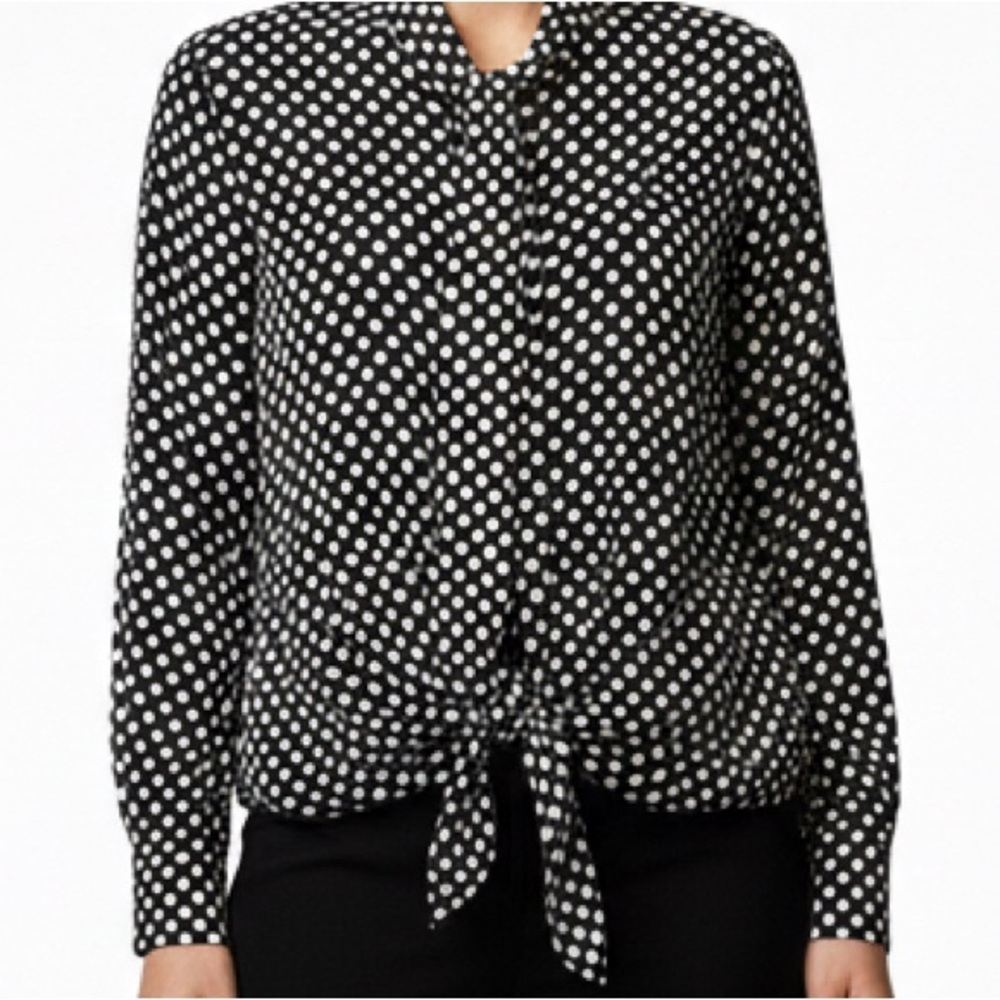 44# Zara Polka Dots Geometric/Assimetrical Women Blouse NWOT - Picture 3 of 13